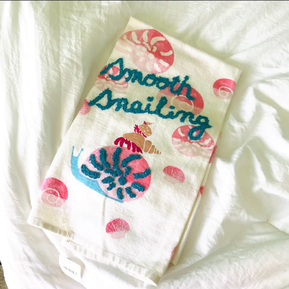 NWT ANTHROPOLOGIE Slow Snailing Dish Towel
